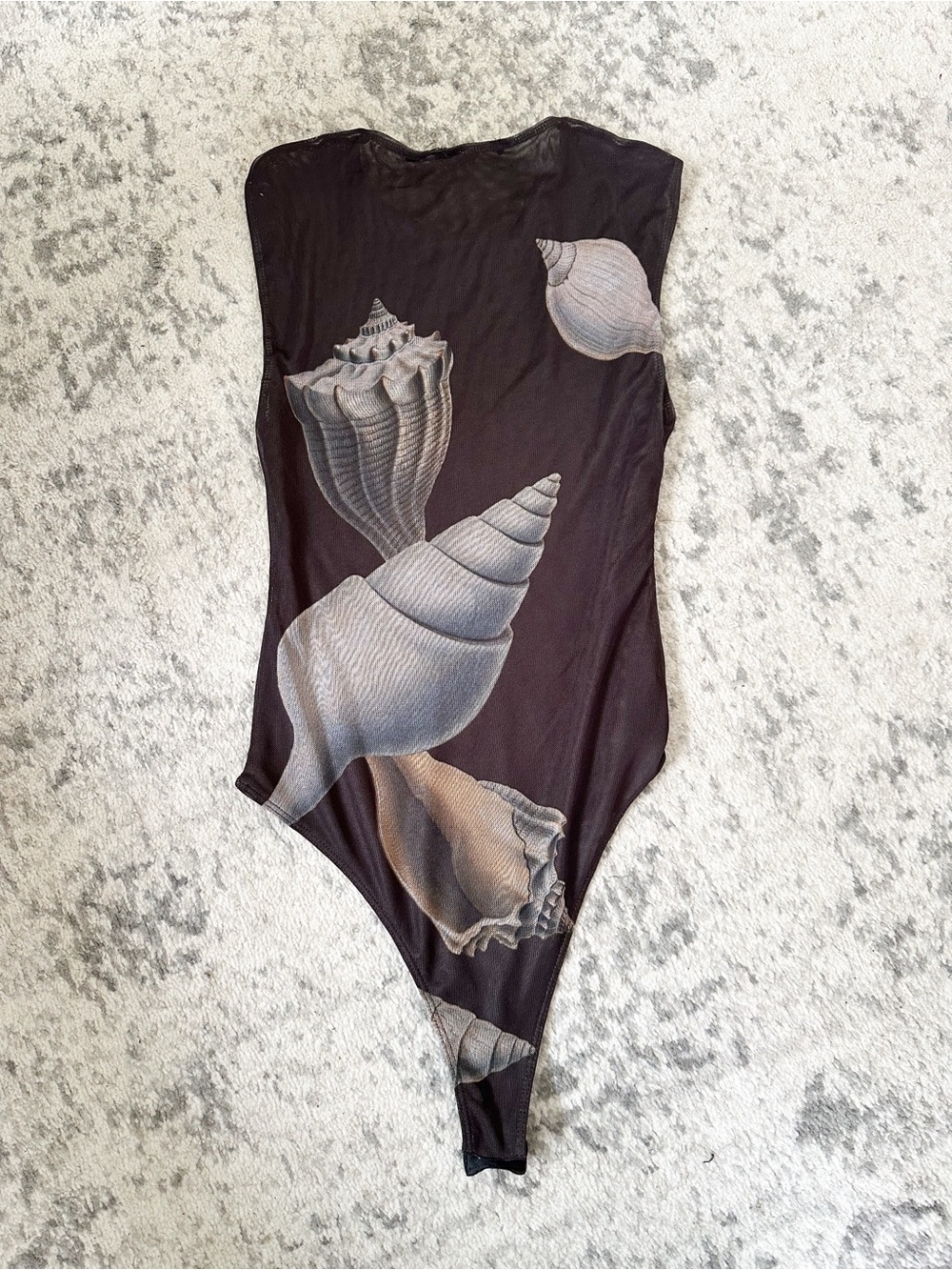 ⭐️3/$30⭐️ (bundle deal) ZARA Seashell Mesh Bodysuit XS - Picture 4 of 5